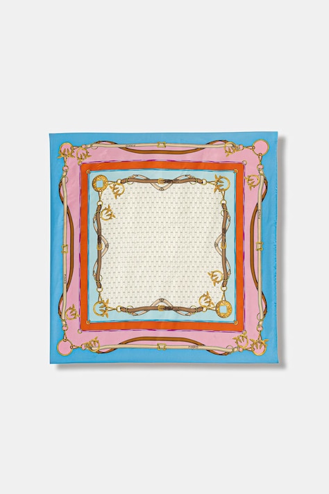 Pinko apaszka z dodatkiem jedwabiu damska kolor beżowy wzorzysta 106656 A39N