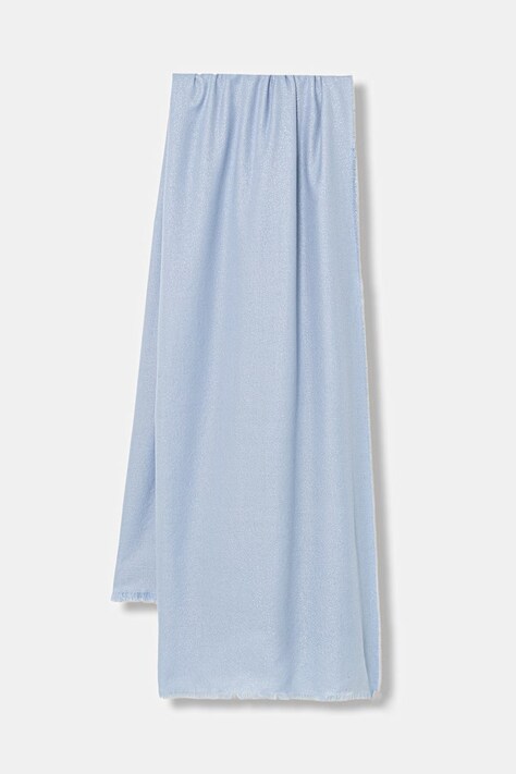 Morgan szalik damski kolor niebieski gładki 5DAILY