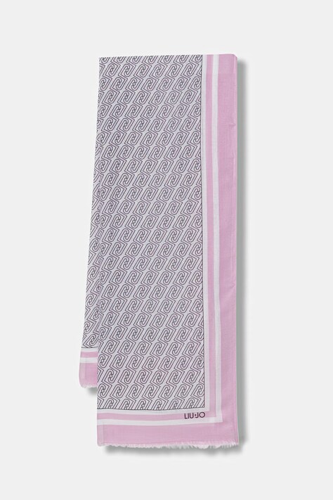 Liu Jo szal damski kolor różowy wzorzysty 2A6039 T2745