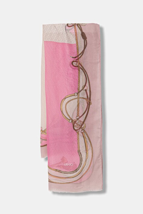 Liu Jo szal damska kolor różowy wzorzysta 2A6052 T2745