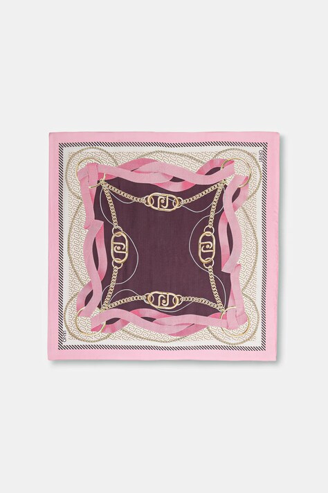 Liu Jo chusta damska kolor różowy wzorzysta 2A6055 T2745