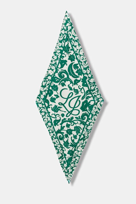 Liu Jo chusta damska kolor zielony wzorzysta 2A6061 T2745