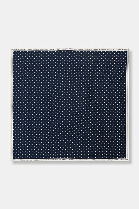 Marella apaszka jedwabna MLAATTINIA damska kolor niebieski wzorzysta 2613541026200