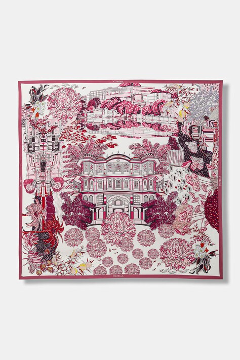 Marella chusta damska jedwabna MLAGETTO różowa 2613541056200