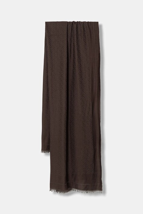 Marella szal MLAPAPILLA damski kolor brązowy wzorzysty 2613541096200