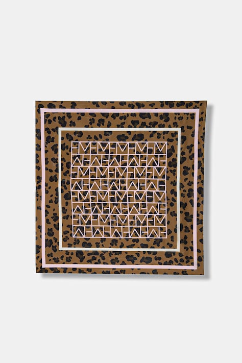 Marella τετράγωνο μαντήλι γυναικείο μεταξωτό καφέ