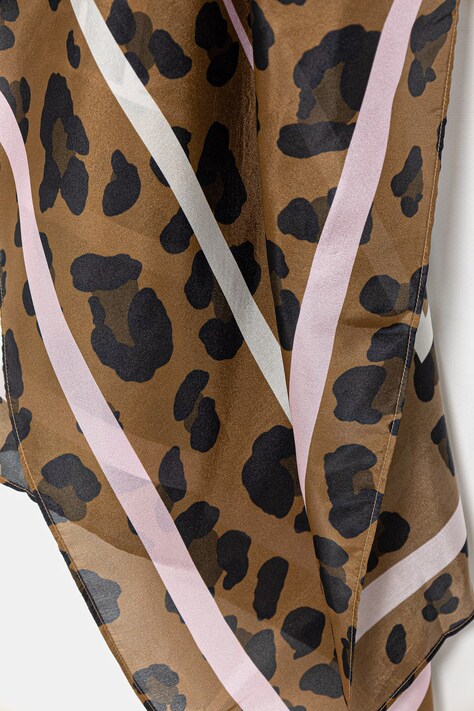 Marella apaszka damska jedwabna brązowa