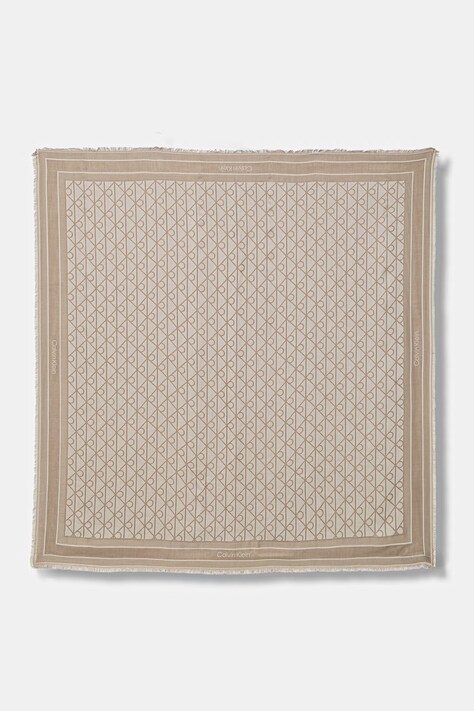 Calvin Klein chusta damska z modalu beżowa LV04F8080G