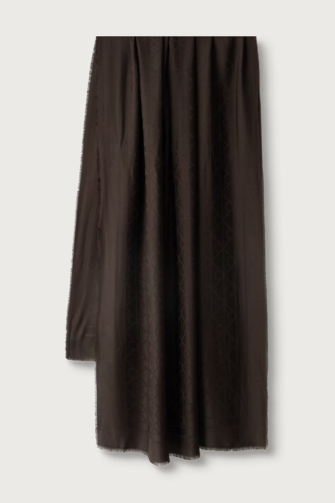 Calvin Klein Szal damski z modalu brązowy LV04F8096G