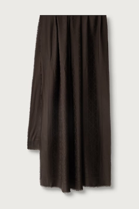 Calvin Klein Σάλι γυναικείο από μοντάλ καφέ LV04F8096G