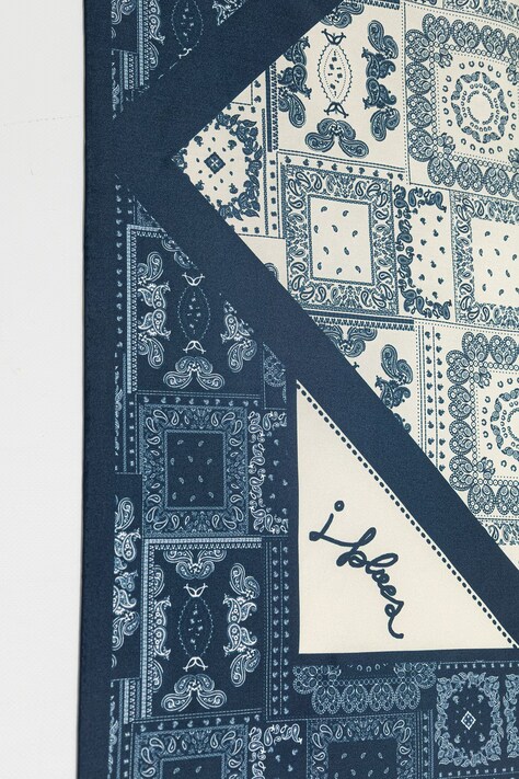 IBlues apaszka jedwabna ALARE damska kolor granatowy wzorzysta 2617541011200