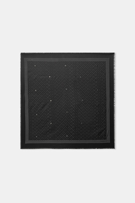 Twinset chusta damska kolor szary wzorzysta 261TA4270