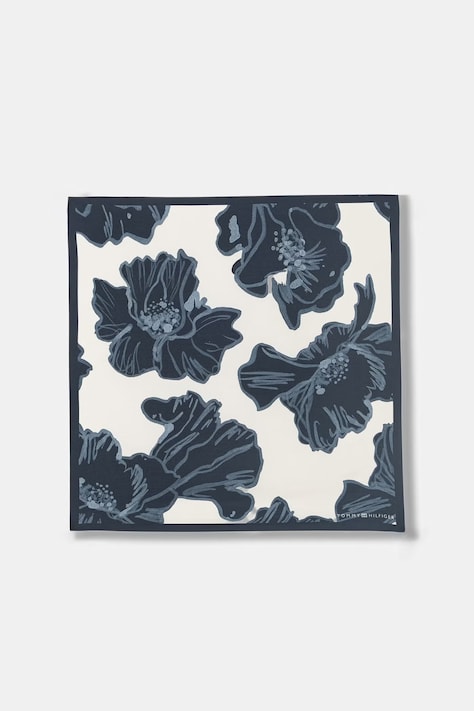 Tommy Hilfiger malý šátek dámský hedvábný námořnická modř AW0AW18332