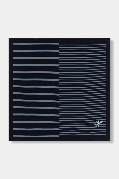 Tommy Hilfiger šatka dámska bavlnená tmavomodrá AW0AW18342