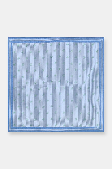 Tommy Hilfiger Šátek dámský lněný SUMMER modrý AW0AW18346