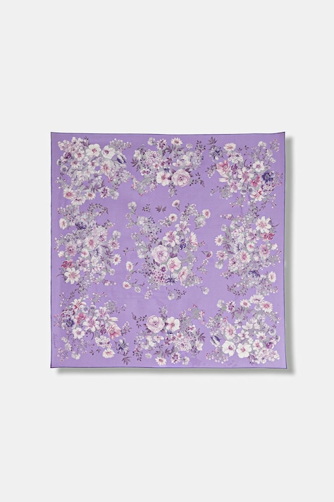 Luisa Spagnoli apaszka jedwabna Risoluto damska kolor fioletowy wzorzysta 542866