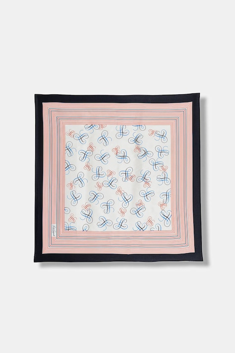 Luisa Spagnoli apaszka jedwabna Rullante damska kolor biały wzorzysta 543096