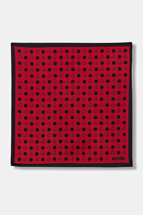 Moschino chusta jedwabna damska kolor czerwony M5890 E5000