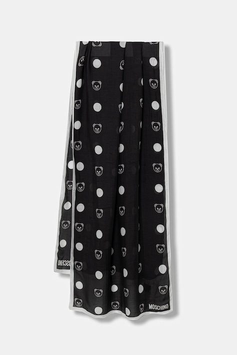 Moschino szal damski kolor czarny M5893 E5169