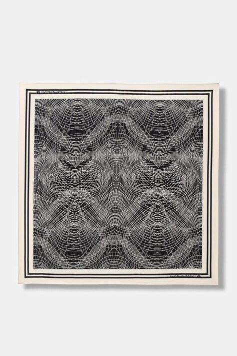 Elisabetta Franchi apaszka damska jedwabna brązowa FO17F62E2