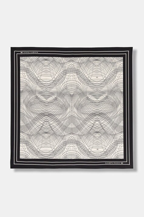 Elisabetta Franchi apaszka damska jedwabna czarna FO17F62E2