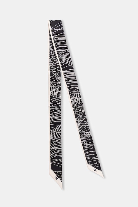 Elisabetta Franchi apaszka damska jedwabna czarna FO18F62E2