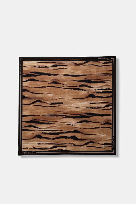 Elisabetta Franchi chusta damska jedwabna brązowa FO26L62E2