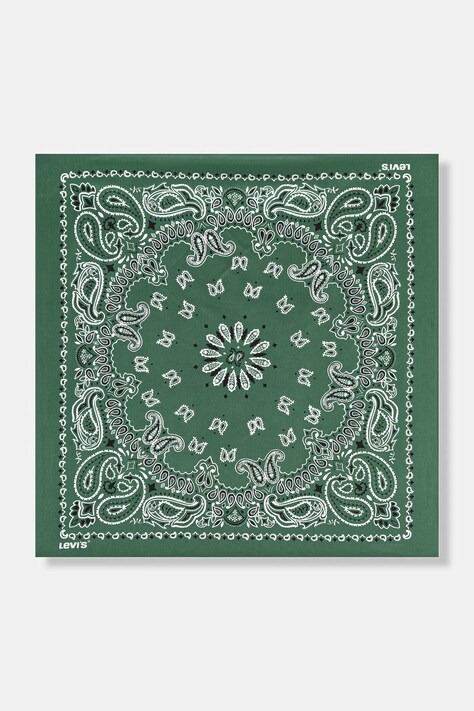 Levi's apaszka XL SILKY damska kolor zielony wzorzysta 005G0