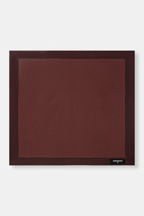 Patrizia Pepe apaszka jedwabna damska kolor brązowy wzorzysta 8F0115 A4X1