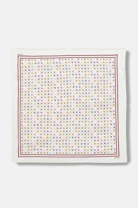 Guess apaszka EMELIE damska kolor biały wzorzysta AW5522 VIS03