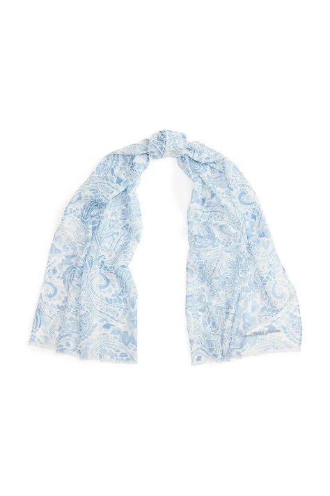 Lauren Ralph Lauren szalik damski bawełniany niebieski 454P14382