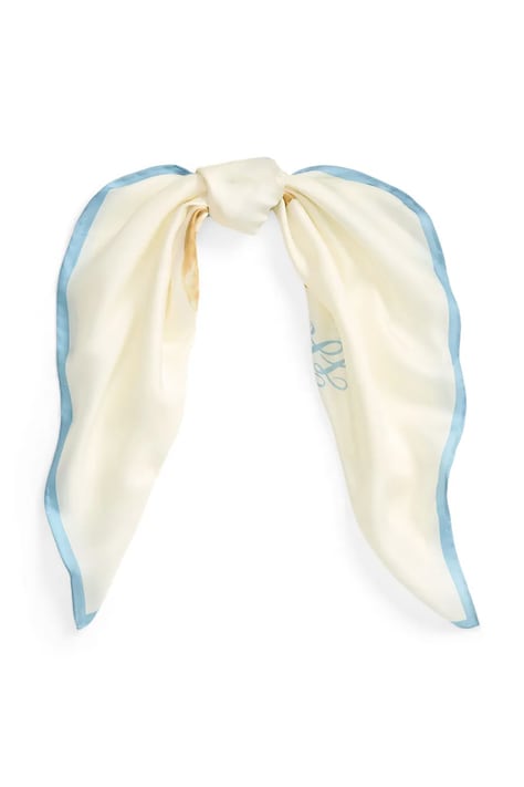 Lauren Ralph Lauren chusta damska jedwabna beżowa 454P14384