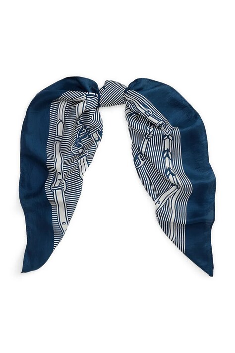 Lauren Ralph Lauren chusta damska jedwabna granatowa 454P14484