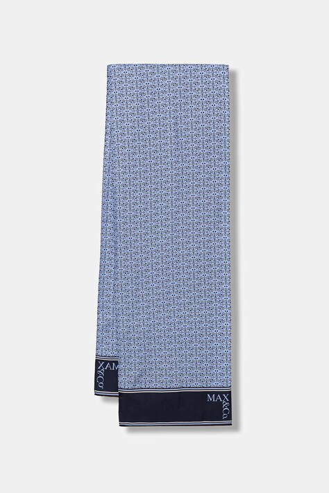 MAX&Co. szal jedwabny MCAASTI damski kolor granatowy wzorzysty 2616541026200