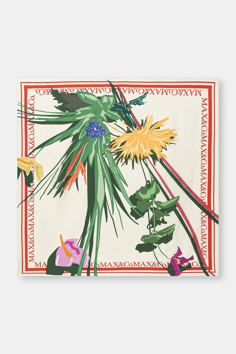 Max&Co. apaszka damska jedwabna MCABATTISTA zielona 2616541017200