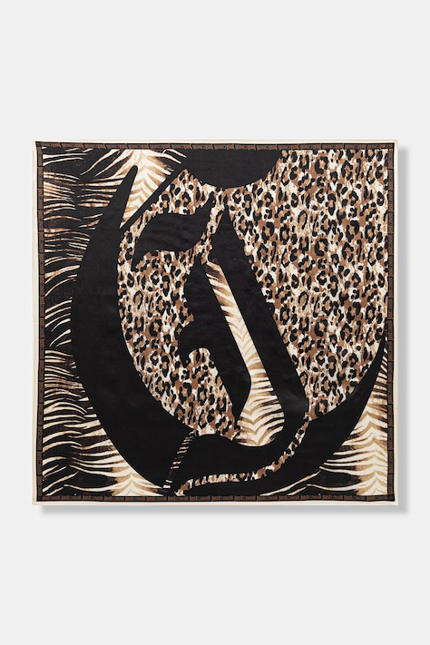 Just Cavalli apaszka jedwabna damska kolor multicolor wzorzysta 80RA2H01 ZG321