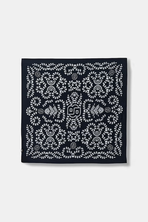 BOSS šatka dámska hodvábna Vincency B tmavomodrá 50555864