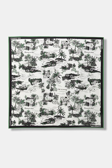 Karl Lagerfeld apaszka damska jedwabna K/SIGNATURE czarna B2W33049