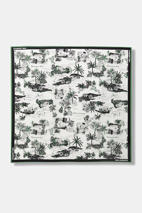 Karl Lagerfeld apaszka damska jedwabna K/SIGNATURE czarna B2W33049