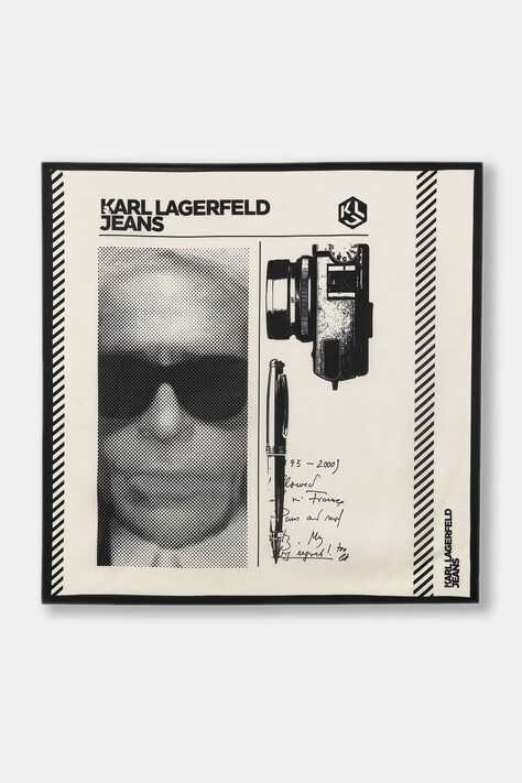 Φουλάρι Karl Lagerfeld Jeans χρώμα: μπεζ, B2W33007