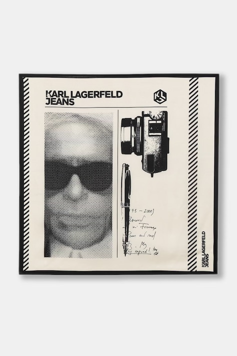 Φουλάρι Karl Lagerfeld Jeans χρώμα: μπεζ, B2W33007