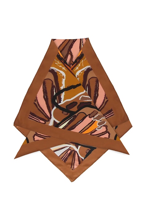 Kurt Geiger London apaszka damska jedwabna brązowa 5632430469