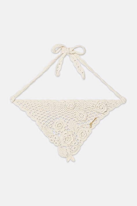 GANNI chusta bawełniana damska beżowa B3020205