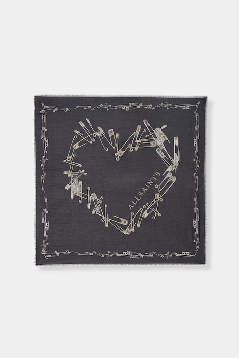AllSaints chusta damska z modalu czarna 29W068XE
