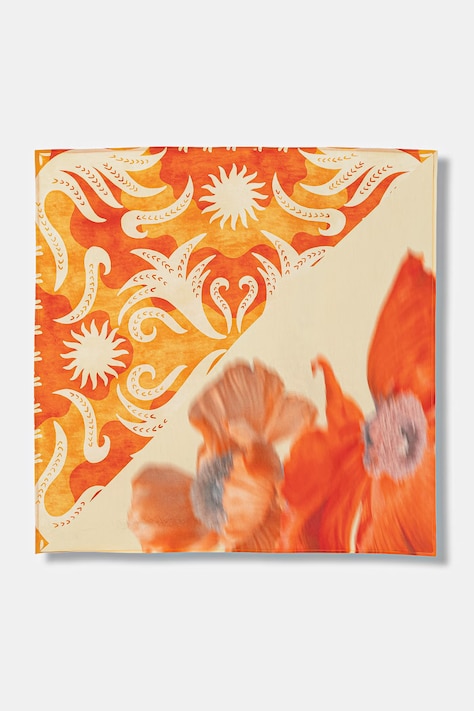 Never Fully Dressed apaszka damska z wiskozy pomarańczowa NFDA621