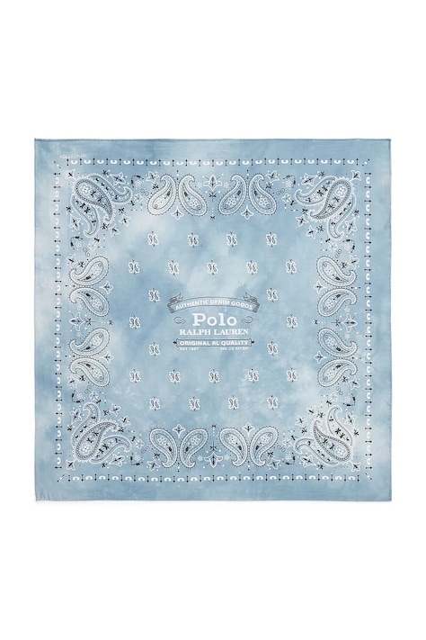 Polo Ralph Lauren chusta męska bawełniana niebieska 449959470