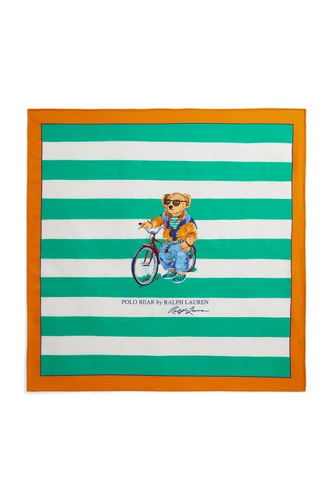 Polo Ralph Lauren chusta męska bawełniana zielona 449P11848