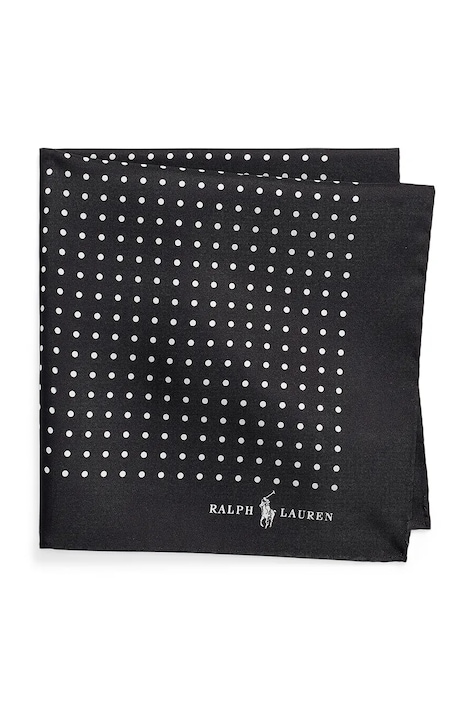 Polo Ralph Lauren джобна кърпичка мъжка от коприна черна 712532869