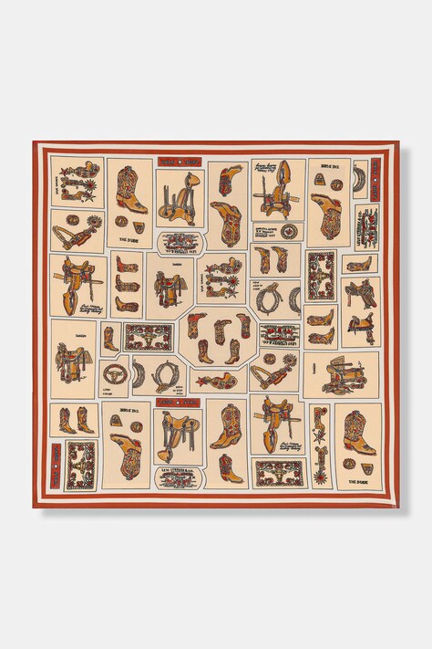 Levi's apaszka bawełniana M's Bandana męska kolor pomarańczowy wzorzysta 005CX