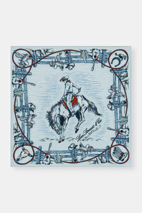 Levi's apaszka bawełniana M's Bandana kolor niebieski wzorzysta 005CX